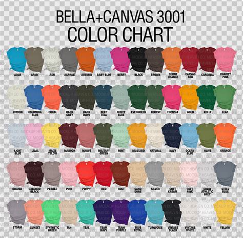 bella canvas 3001 red color code