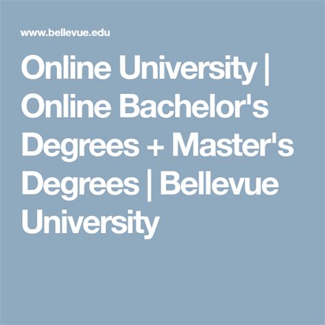 bellevue university online masters degree