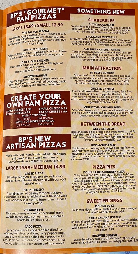 bellingham palace pizza menu