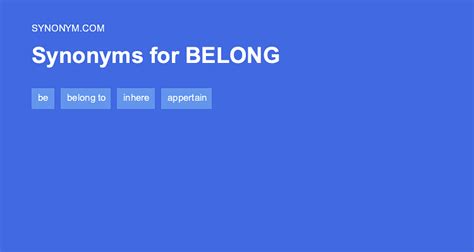 belong synonym list