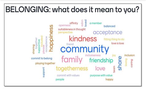 belonging definition for kids