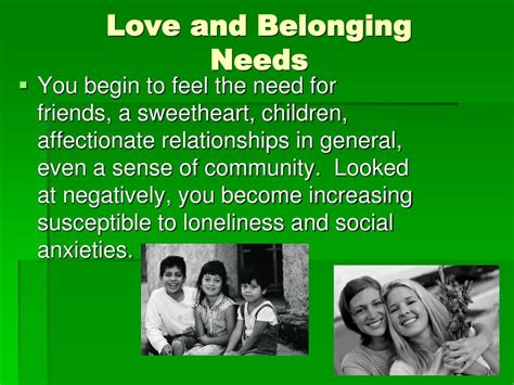 belongingness and love needs definition