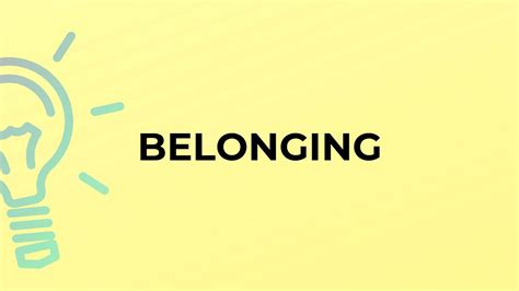 belongingness meaning in tamil