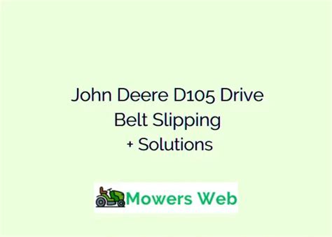 Belt Drive Quick Fix