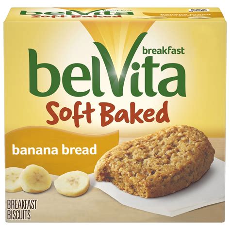 belVita Soft Baked Banana Bread Breakfast Biscuits, 1 Pack (1 Biscuit