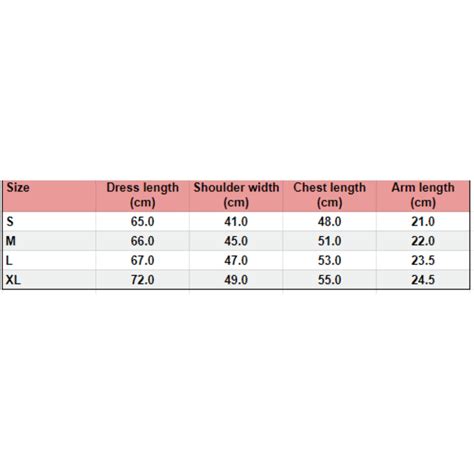 Ben Davis Sizing Chart