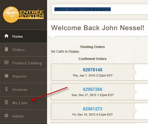 Ben E Keith Entree Order