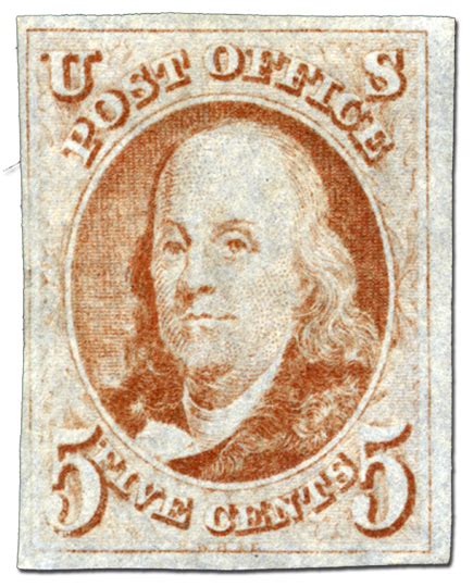 ben franklin 5 cent stamp value