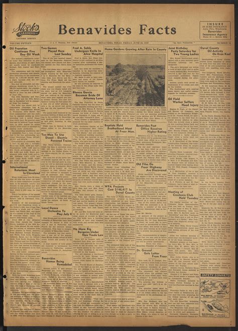 Benavides Texas Newspaper