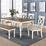 Rustic 8ft Long Pedestal Farmhouse Table Bench and Chairs Provincial