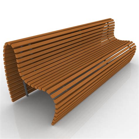 Stunning and Realistic Bench 3D Model: Perfect for Interior Design Projects