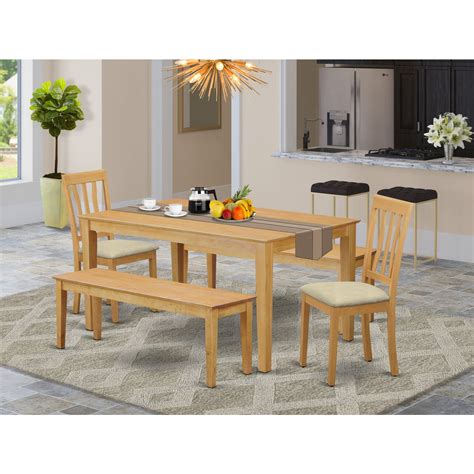 Bench And 2 Chairs Dining Set