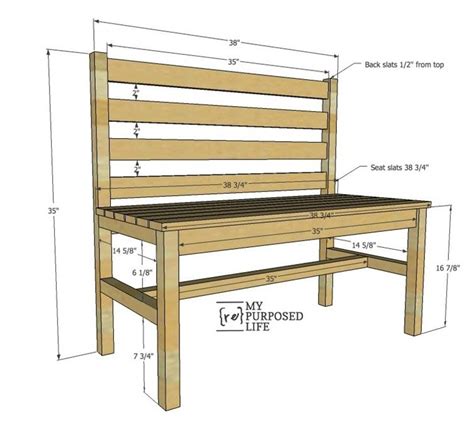 Bench Dimensions Wood
