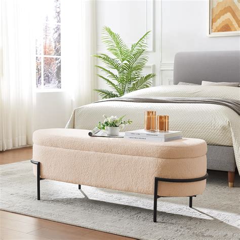Bench In Front Of Bed With Storage