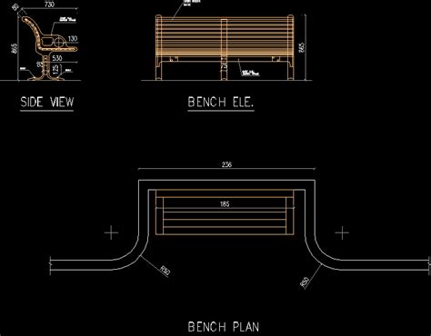 Bench Section Dwg