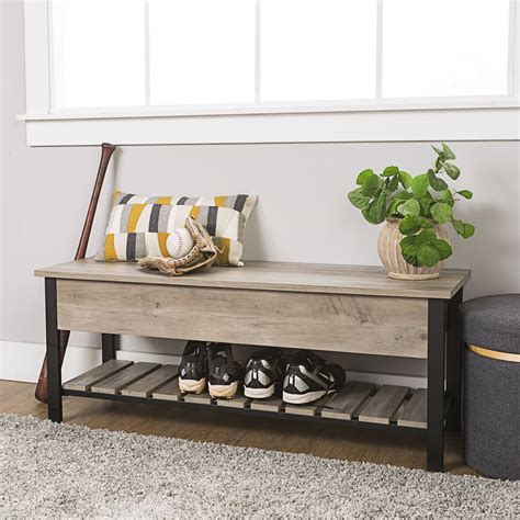 bench shelf with storage