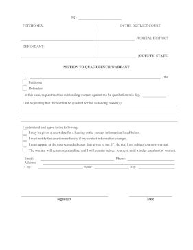 Bench Warrant Quashed: Clear Your Record and Avoid Arrest