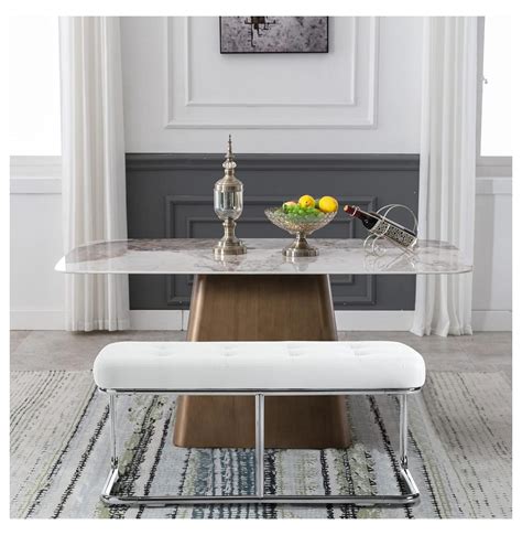 Bench With Chrome Legs