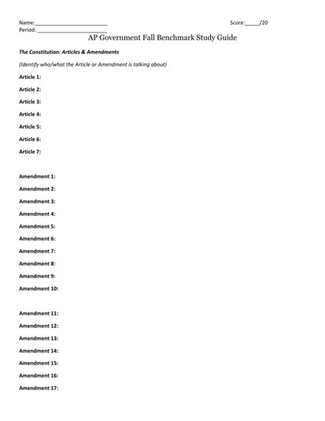 benchmark definition ap gov