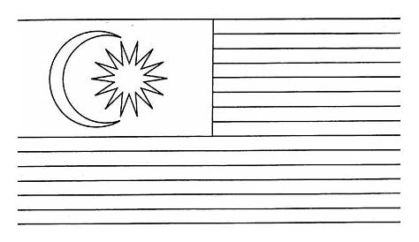 Colouring Gambar Bendera Malaysia Untuk Mewarna