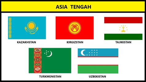 Bendera Negara Asia Tengah