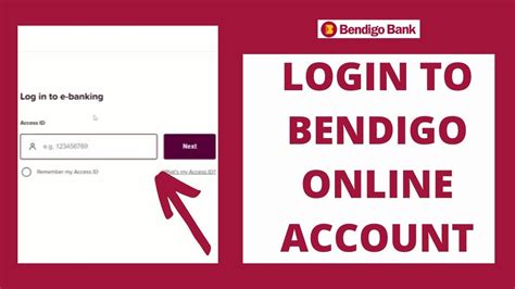 bendigo bank online login e banking