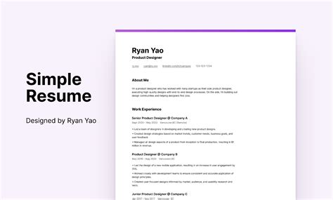 Benefits of Using a Simple Resume Template