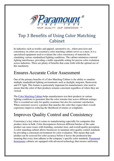 Benefits Of Using Matching Items