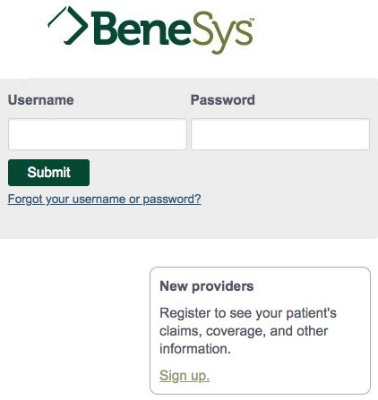 Health Provider Claim Status BeneSys