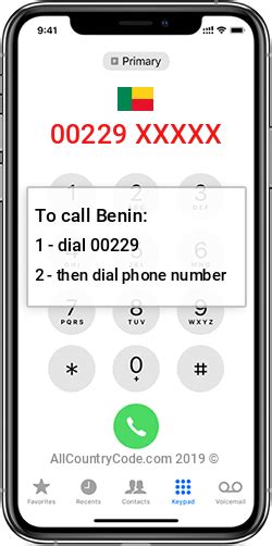 benin phone code