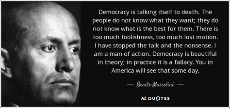 benito mussolini quotes on democracy