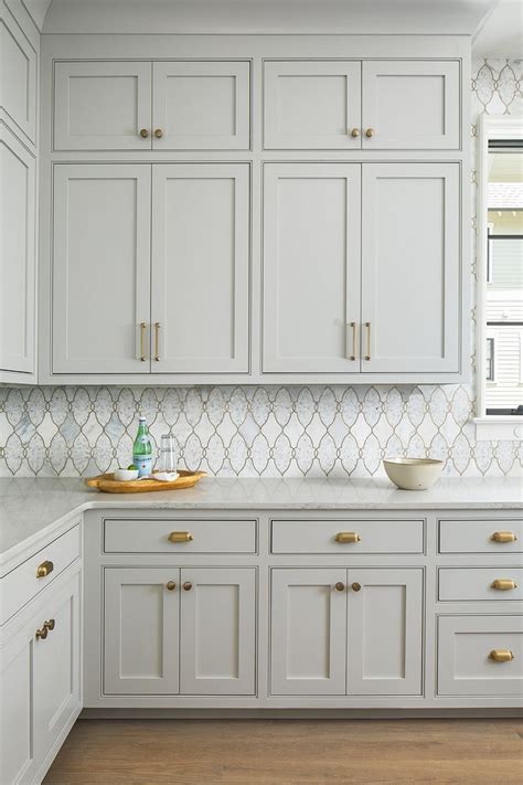 Ben Moore Gray Owl Kitchen with Quartzite Countertop 1000 Kitchen