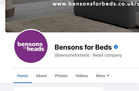 Bensons For Beds Facebook