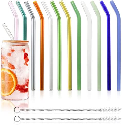 Bent Glass Drinking Straws