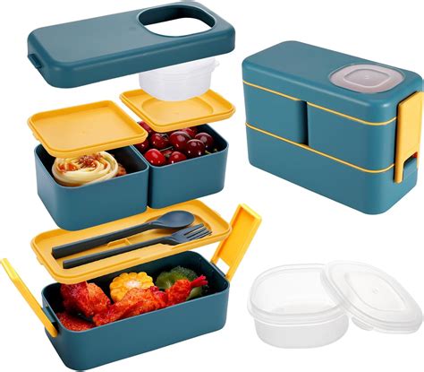 Bento Lunch Box Food Container School Picnic 4 Leakproof Compartments