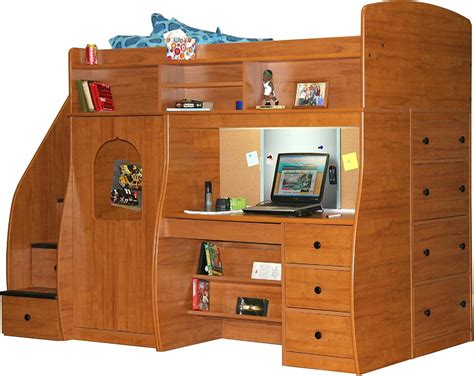 berg loft bed play and study