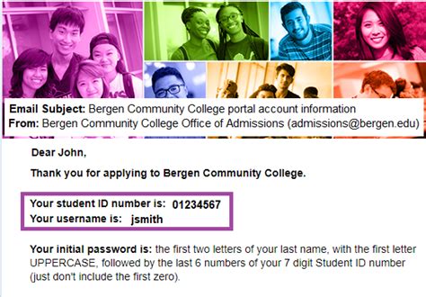 bergen community college registration email