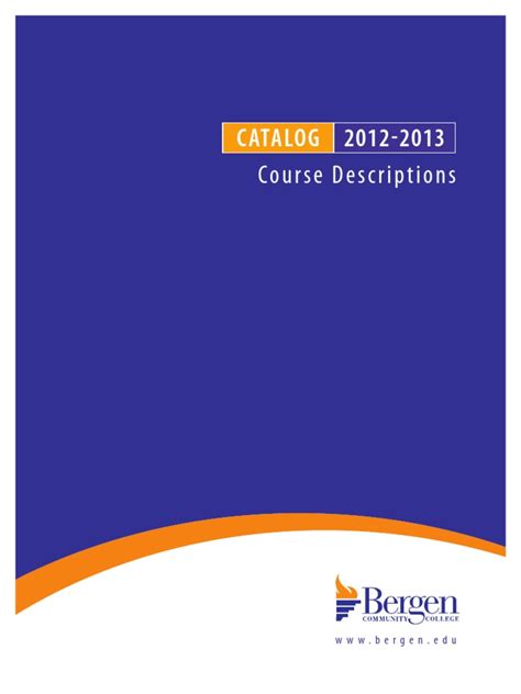 bergen community course catalog