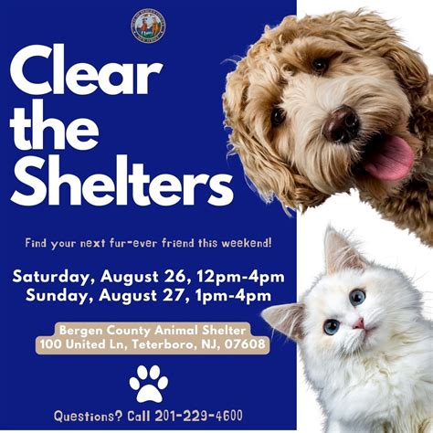 bergen county animal shelter directory