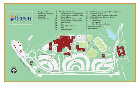 bergen county community college campus map