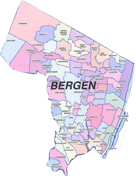 bergen county map