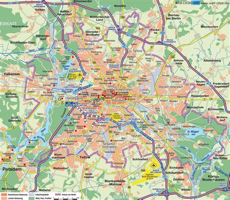 Administrative divisions map of Berlin