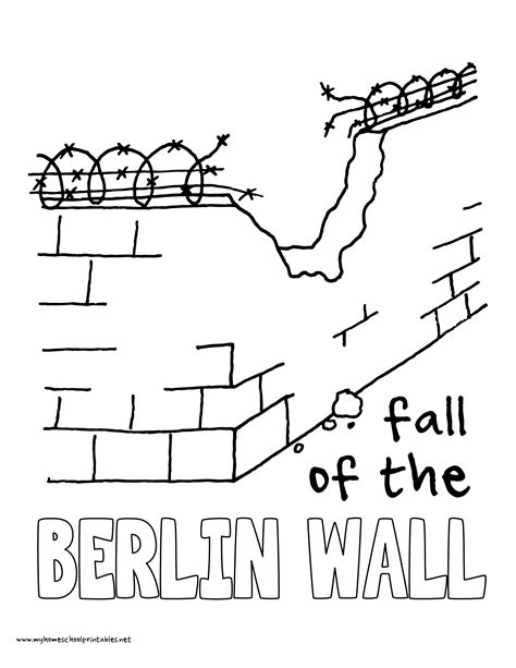 Berlin Wall Coloring Page