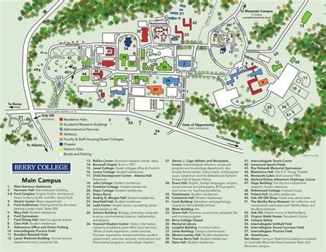 35 Berry College Campus Map Maps Database Source