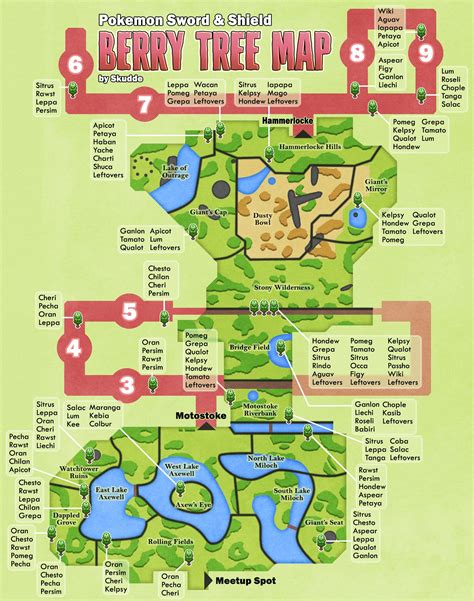 Berry Tree Map Pokemon Sword