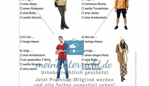 Personen beschreiben: Deutsch DAF Arbeitsblätter pdf & doc