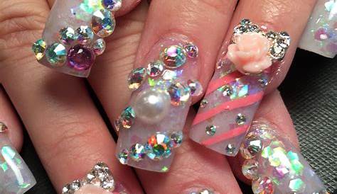 Best Acrylic Nails In Visalia Ca With Multicolors Glitters Polish Yelp