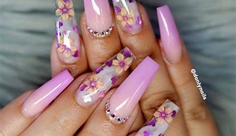Lecenté New York Pink Multi Glitz nails by Nail Bar Quinceanera nails