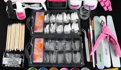 Best Acrylic Nails Set 32 In 1 Nail Kit Nail Glitter Powder