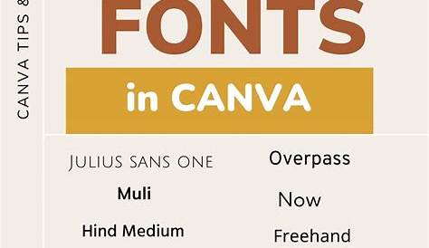 The Best Canva Fonts for Graphic Design Projects